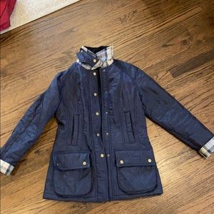 Navy fleece lined Barbour jacket